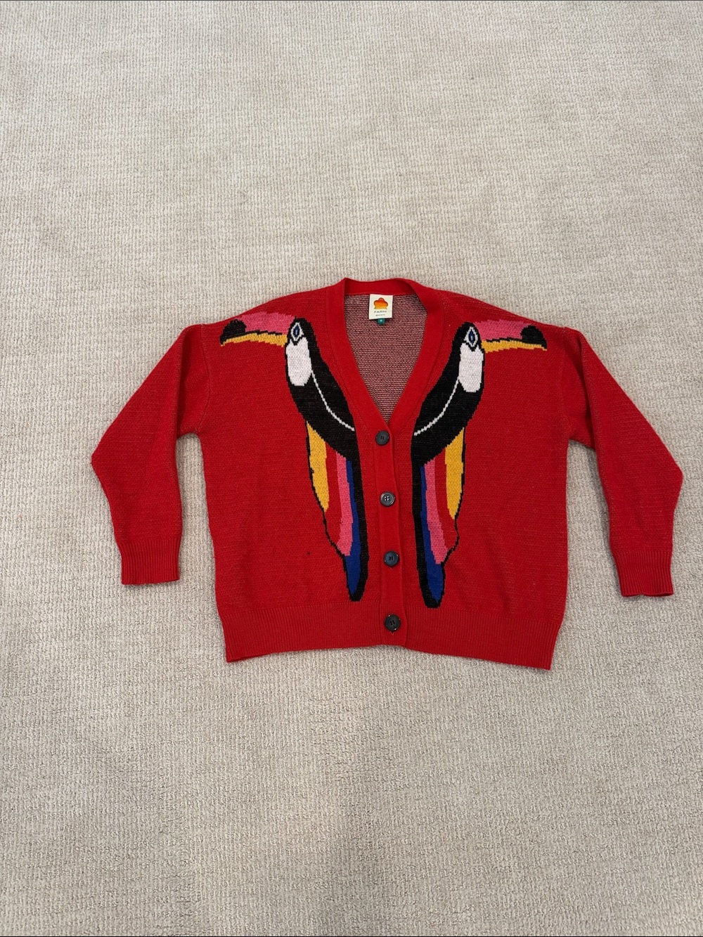 FARM Rio Red Toucan Cardigan